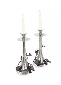 Bougeoirs noirs décoratifs noirs bougeoirs en fil métallique bougeoir chauffe-plat en fer - Product Image 6