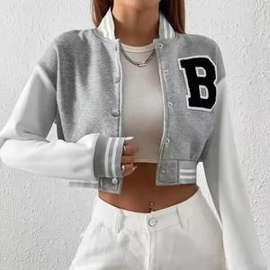 Wholesale <b>Men</b> Regular Letterman Varsity <b>Jacket</b> Custom Embroidered Front Stand Knitted Wool Cotton Baseball Inspired Breathable - Product Image 6