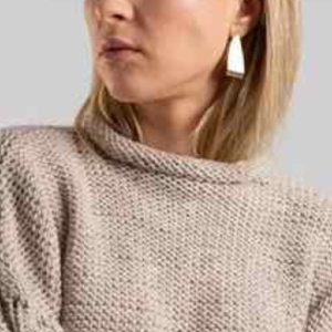 Suéter de punto acogedor para mujer, suéter de mezcla de lana suave informal para uso diario para mujer con suéter de mujer elegante de ajuste holgado - Product Image 6