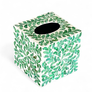 Caja de Pañuelos Hecha a Mano con Incrustaciones de Nácar, Elegante Caja Decorativa con Incrustaciones de Concha para Decoración del Hogar de Lujo - Product Image 2