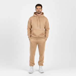 Ensemble de survêtement personnalisé en molleton épais, sweat-shirt à capuche et pantalon de survêtement pour homme, streetwear surdimensionné, ensemble d'entraînement premium en deux pièces - Product Image 1