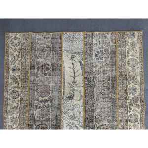 Alfombra Turca Vintage de 4.4x4.6 pies, Alfombra Decorativa, Alfombra de Lana Marrón - Product Image 5