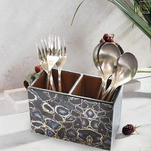 Portacucharas de Madera con Diseño Artístico Único para Decoración de Cocina, Portacucharas de Madera Maciza con Estampado para un Almacenamiento Elegante en la Cocina - Product Image 3