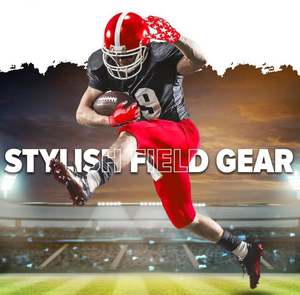 Nouveau design de gants récepteurs de football américain de couleur rouge échantillon gratuit personnalisé de nouveau style avec logo personnalisé - Product Image 6