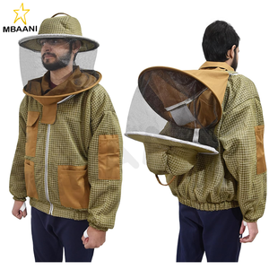 Veste d'apiculteur ultra-ventilée à 3 couches, résistante aux piqûres, pour hommes et femmes, avec une paire de gants - Product Image 2
