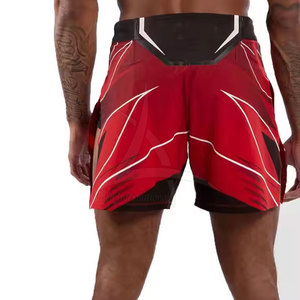 Shorts de boxe MMA sportifs pour hommes avec logo personnalisé, service OEM, haute qualité, séchage rapide, taille élastique, polyester/coton, couleur unie - Product Image 3