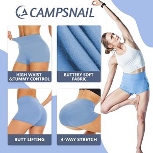 Taille haute athlétique Gym entraînement Shorts de sport femmes sans couture Legging course Scrunch bout à bout butin Bum femmes Yoga Shorts - Product Image 6