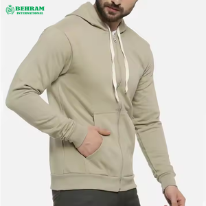 Nouveau sweat à capuche unisexe 100 % coton coupe classique avec fermeture éclair, molleton épais/éponge française, séchage rapide et respirant, hiver - Product Image 6