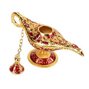 Lámpara de Aladino decorativa de latón de alta calidad con Color rojo blanco y acabado pulido para decoración del hogar Metal Aladdin Chirag - Product Image 5