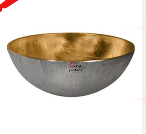 Bol de service unique en cuivre et doré avec support pour hôtel, restaurant et bar - Product Image 3