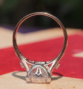 Sterling Silver <b>Emerald</b> Shape Moissanite Engagement <b>Ring</b> Customized Women <b>Men</b> Wedding <b>Ring</b> Gift for Her - Product Image 4