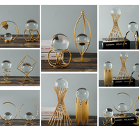 Ornements de maison, décoration intérieure moderne nordique, table de salon, accessoires dorés, décoration de luxe en cristal 3D, décoration de la maison, boule de verre