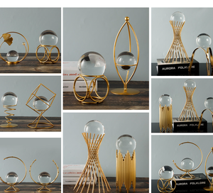 Adornos para la casa, mesa nórdica moderna para interiores, accesorios dorados para sala <span class=keywords><strong>de</strong></span> estar, decoración <span class=keywords><strong>de</strong></span> <span class=keywords><strong>cristal</strong></span> <span class=keywords><strong>de</strong></span> lujo 3D, decoración del hogar, bola <span class=keywords><strong>de</strong></span> <span class=keywords><strong>cristal</strong></span> - Product Image 6