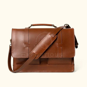 Sac d'ordinateur portable en cuir de haute qualité en gros fabriqué au Pakistan Sac d'ordinateur portable en cuir durable le plus vendu - Product Image 1