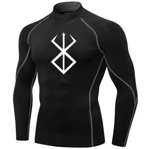 Top qualité personnaliser Rash Guard 3D imprimé hommes Slim Fit Jogging porter été nouvelle chemise respirante Premium - Product Image 3
