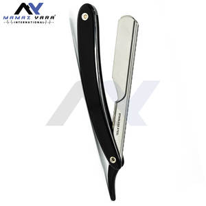 Nuevas maquinillas de afeitar de peluquero Mango de plástico negro OEM/Maquinillas de afeitar de salón Acero inoxidable Mejor calidad Precio al por mayor Maquinillas de afeitar - Product Image 4