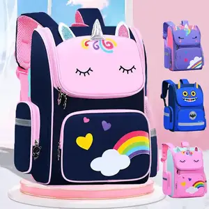 Cartoon 3D Kreative Einhorn Kinder Schult aschen Mädchen Süße Kinder Schul rucksack Leichte wasserdichte Grundschule Schult aschen