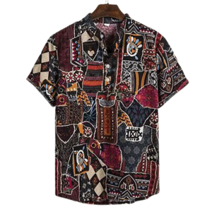 เสื้อยืดชายหาดสำหรับผู้ชายเสื้อยืดแขนครึ่งพิมพ์ลายผ้าฝ้ายโพลีเอสเตอร์ออกแบบได้ตามต้องการใหม่2025 - Product Image 3