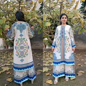 Marque pakistanaise 2025 collection femmes robe en tissu imprimé Lénine/Grip de haute qualité pour femmes vêtements de style islamique pour dames - Product Image 5