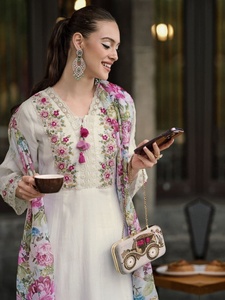 2025 Indian and Pakistani Heavy Embroidery Work Dresses Pakistani and Indian Style Salwar Kameez <b>Three</b> Piece Dress for Women - Product Image 3