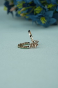 แหวนเพชรที่โตในห้องปฏิบัติการมีความต้องการสูงทรงกลมตัด VS1 IGI SGL ได้รับการรับรองโรสโกลด์แหวนหมั้นขายส่ง - Product Image 6