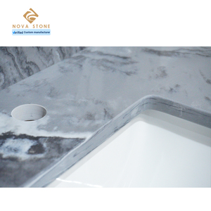 NV2005 Prefab Cuarzo Piedra Casework Top Venas contrastantes Cuarzo Piedra Hospitalidad Encimera a medida - Product Image 4