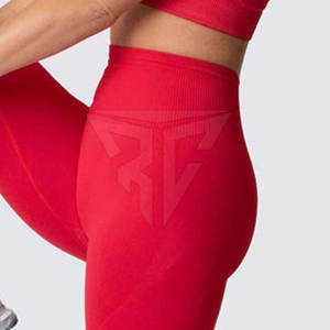 ชุดโยคะเล่นกีฬา XXL ของผู้หญิง-ถุงน่องแบบไร้รอยต่อระบายอากาศได้ดีมีความยืดหยุ่นสูงแบบลำลองดีไซน์แบบสองชิ้นพร้อมโลโก้ที่กำหนดเอง - Product Image 5