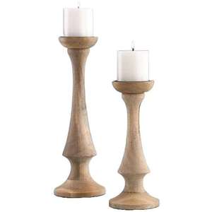 11 9 6-3/4 4 Decoración navideña para el hogar Candelabros de madera Candelero cónico Juego de boda de 7 piezas con linterna - Product Image 3