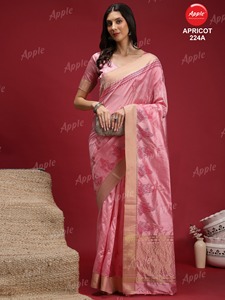 Saree Kadhi en lin élégant avec broderie complexe, tissu à tisser doux et de qualité supérieure, vêtements de fête, saris ethniques pour femmes - Product Image 2