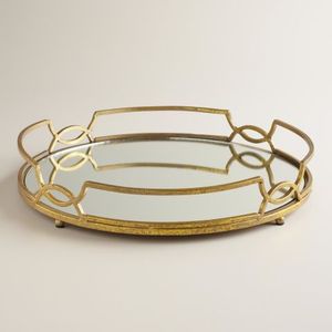 Plateaux de service faits à la main de luxe moderne nordique tailles personnalisées or verre métal acrylique pour usage domestique plateaux de service décoratifs - Product Image 5