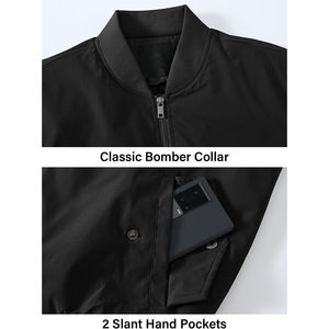 Blouson matelassé élégant pour homme, doudoune bomber isolée pour l'hiver, avec capuche, fermeture éclair, broderie style urbain, imperméable - Product Image 3