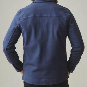 Men's Organic Cotton Canvas <b>Chore</b> <b>Jacket</b>-Reversible & Waterproof Front Logo Customizable Sustainable Shirt <b>Jacket</b> - Product Image 4