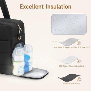 Bolsa para extractor de leche con bolsillo térmico para leche materna, compatible con Spectra S1/S2 y la mayoría de extractores, bolsa de nailon resistente al agua para mujer - Product Image 4