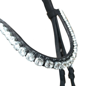 Brida de Cuero Negro de Lujo Hecha a Mano para Caballo, Tamaño Completo, con Narquileras Acolchadas Patentadas, Embalaje Personalizado, Modelo SULEMAN LG 0012 - Product Image 3