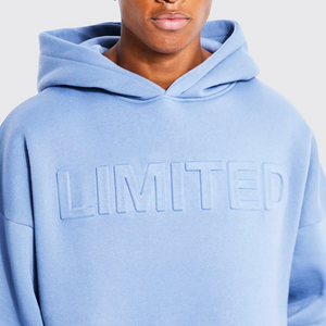 เสื้อฮู้ดทรงแบ็กกี้ผ้าฝ้าย100% โอเวอร์ไซส์ปรับแต่งได้สำหรับทุกเพศเสื้อสเวตเชิ้ตย้อมสีล้วนดีไซน์ตัวอักษรนูน3D สำหรับฤดูหนาว - Product Image 3