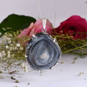 Colgante de Gema Natural para mujer, de oro amarillo y Plata de Ley 925, joyería hecha a mano - Product Image 1