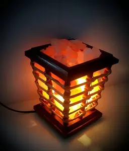 Panier carré en bois de neem avec morceaux de sel, panier de sel en bois au meilleur prix, panier en bois pour décoration intérieure - Product Image 5