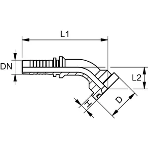 Raccord de tuyau à bride nickelé au zinc PN SF, raccord à sertir, accessoire de connexion hydraulique - Product Image 4
