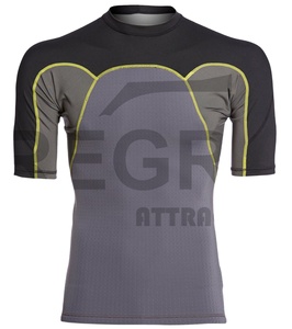 Maillots de compression personnalisés avec logo UV pour la gym et le MMA, en Lycra sublimé, pour hommes, livraison DHL FedEx, protection UV, BJJ, surf, Jiu Jitsu - Product Image 2