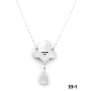 Collier artisanal en cristal noir et argent sterling Southwest - Product Image 4