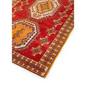 Alfombras de Lana Anudadas a Mano Nuray, Diseño Rectangular con Medallón Rojo Naranja y Patrones Abstractos para Uso Doméstico, para Sala de Estar o Dormitorio, 9x12, Pae-144 - Product Image 2