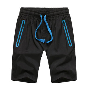 Short de fitness d'été respirant à fermeture éclair pour hommes, jogging de gymnastique écologique pour la musculation, pantalons de survêtement de sport - Product Image 1