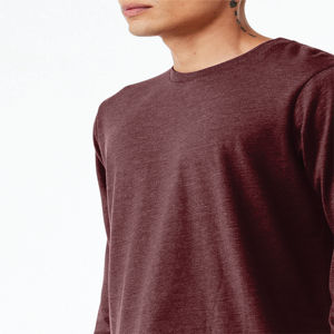 Airlume-Camiseta de manga larga Unisex, Camiseta de algodón peinado y anillo, 52% Poly 32, 48% oz, color granate, brezo CVC, 4,2 - Product Image 5