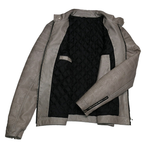Chaqueta de Cuero Genuino de Lujo para Hombre, Talla Grande, Estilo Motero Vintage, Cierre de Cremallera, Impermeable, Resistente al Viento, Ropa Casual de Calle para Invierno - Product Image 1