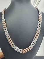 Chaîne à maillons glacée or fine Bijoux à breloques Hip Hop Collier à maillons cubains Collier fin pour hommes