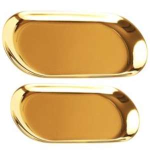 Plateau de service en laiton de fabrication intemporelle avec une finition brillante offrant un bel accent à toute occasion formelle ou décontractée - Product Image 6