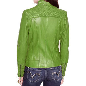 Chaqueta de Motociclista de Cuero para Mujer, Informal, Transpirable, Antiarrugas, Impermeable, Ecológica, de Primera Calidad, Ligera - Product Image 2