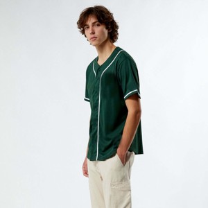 Maillot de baseball en maille pour hommes avec logo personnalisé-Parfait pour les uniformes d'équipe, les sports et les vêtements décontractés - Product Image 1