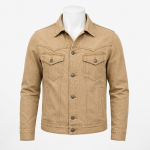 Chaqueta de Mezclilla Lavada para Hombre, Tela de Algodón Premium, Acabado Vintage, Ajuste Cómodo, Construcción Duradera, Ideal para Uso Casual - Product Image 1