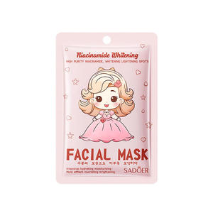 Mascarilla Facial SADOER Serie Cartoon, Blanqueadora, Orgánica, con Vitamina C, Vegana, Ácido Hialurónico, Funcional, para el Cuidado de la Piel - Product Image 5